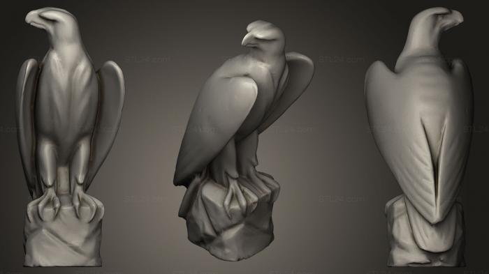 Статуэтки животных (Статуя Сокола, STKJ_0270) 3D модель для ЧПУ станка